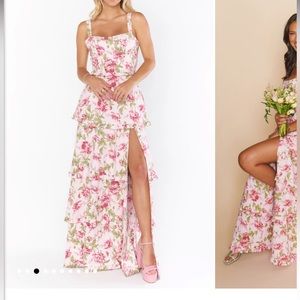 Show Me Your Mumu Pink Floral Corset Dress